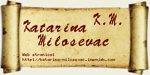 Katarina Miloševac vizit kartica